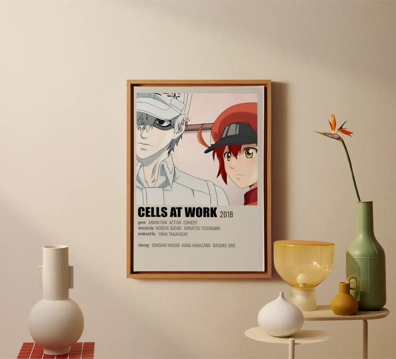 CELLS AT WORK 2018 tela con Cornice a cassetta da Totoya