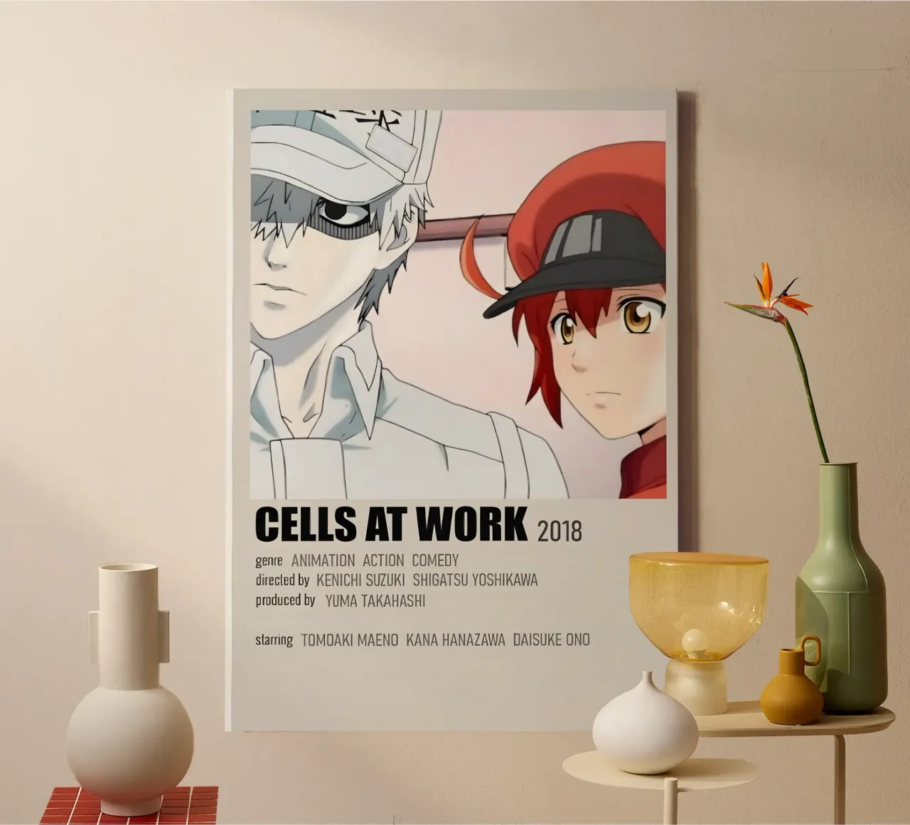 CELLS AT WORK 2018 tela con Cornice a cassetta da Totoya