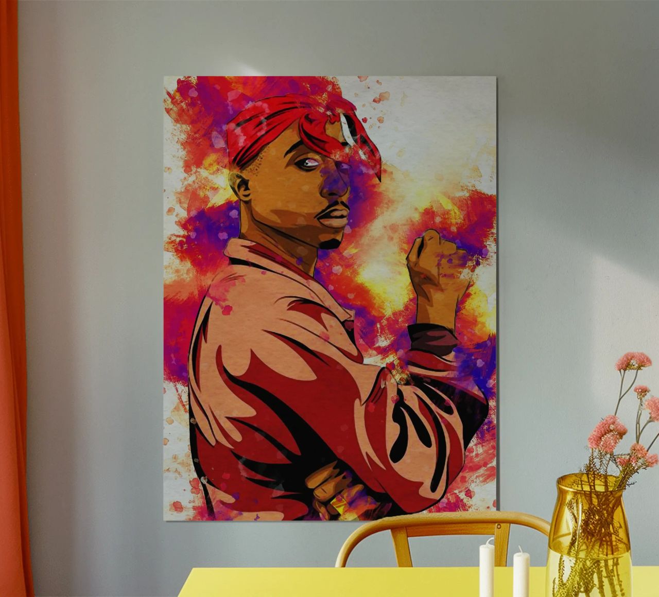 Smudge of Portrait Tupac Shakur poster by Gunawan Rb