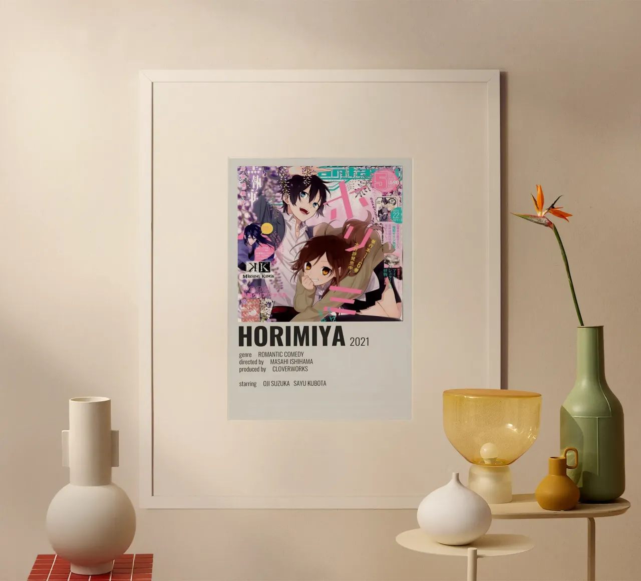 HORIMIYA 2021 poster con telaio in plastica da Totoya
