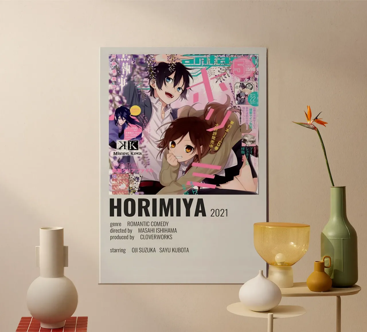 HORIMIYA 2021 poster con telaio in plastica da Totoya