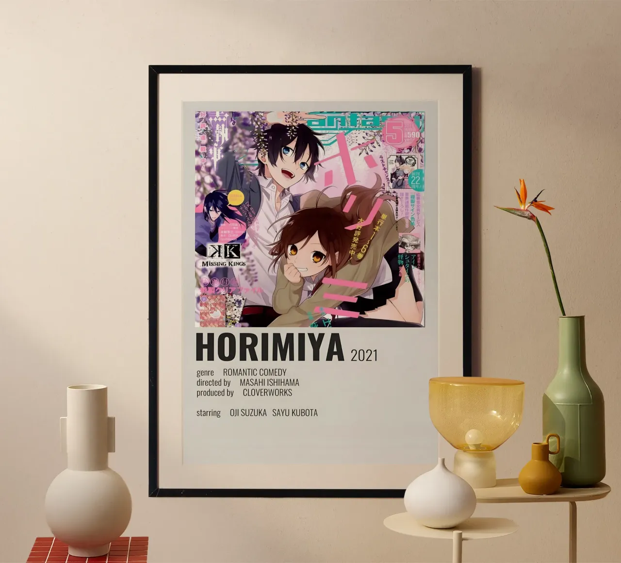 HORIMIYA 2021 poster con telaio in plastica da Totoya