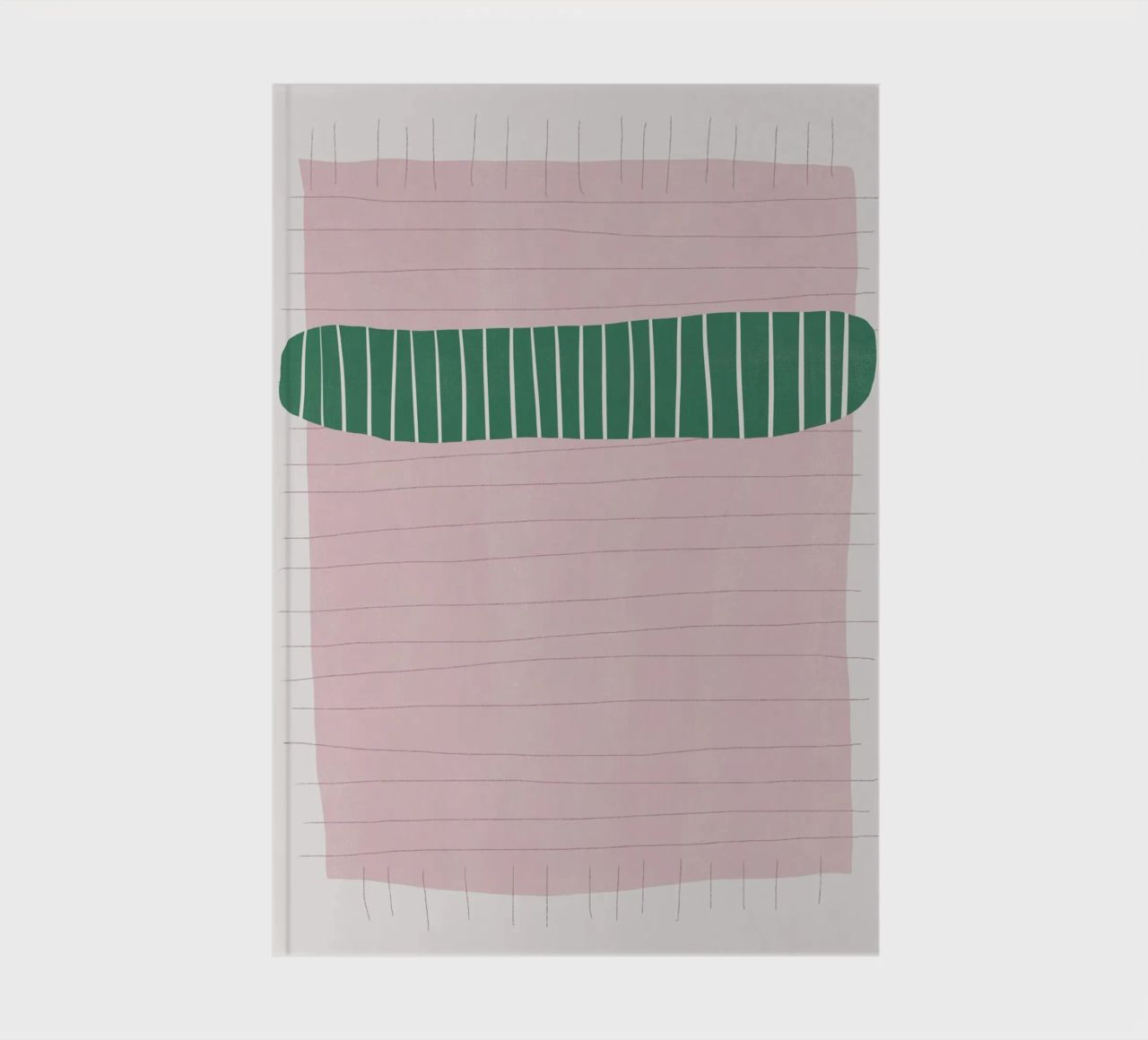 Green and pink matte 02 notebook by Little Dean