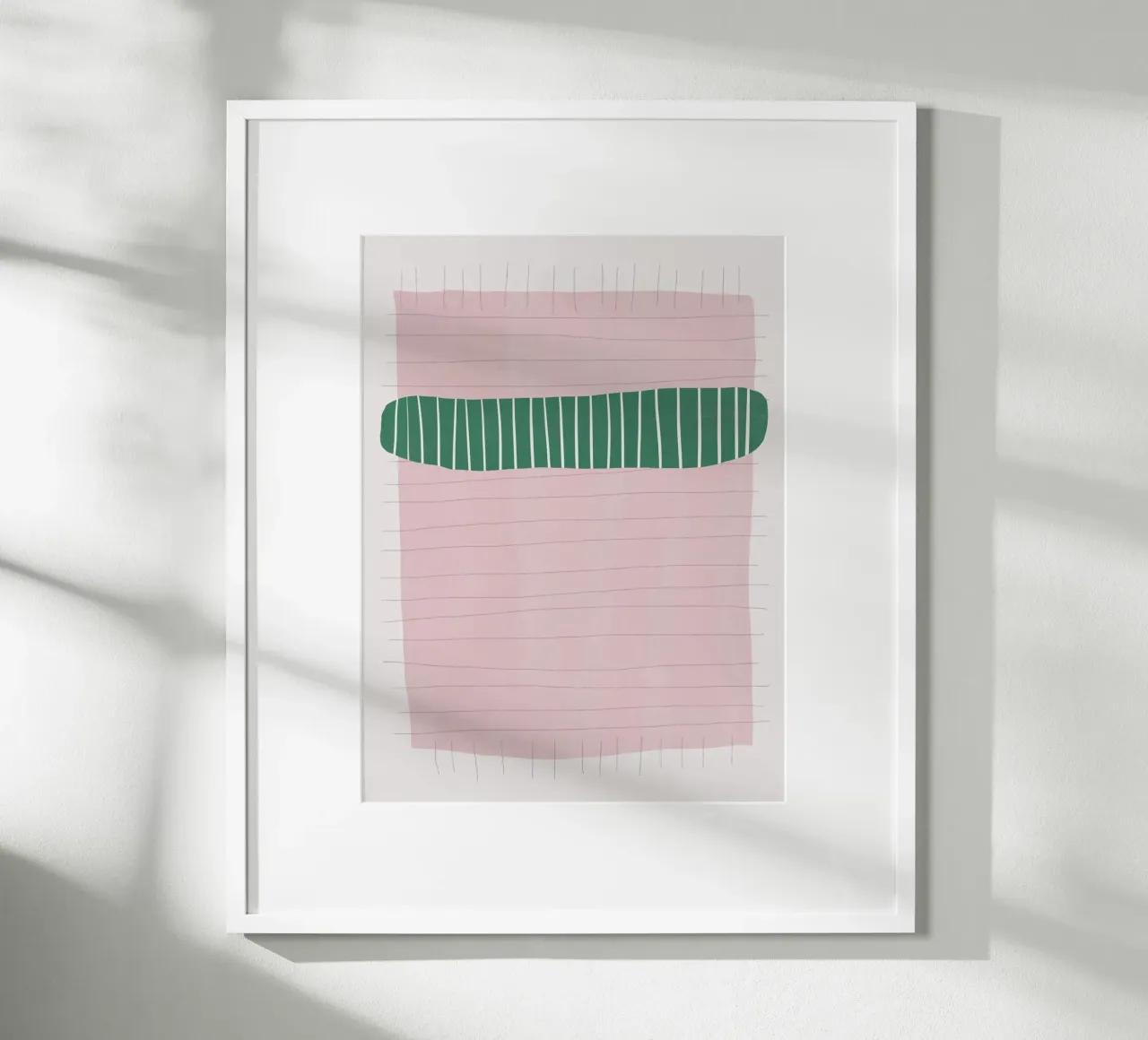 Verde e rosa opaco 02 poster con telaio in alluminio da Little Dean