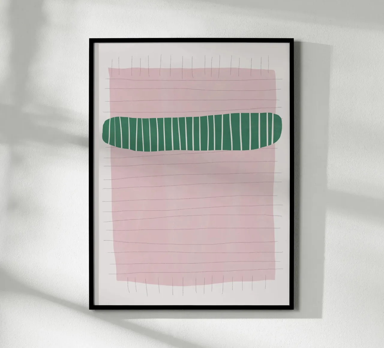 Verde e rosa opaco 02 poster con telaio in alluminio da Little Dean