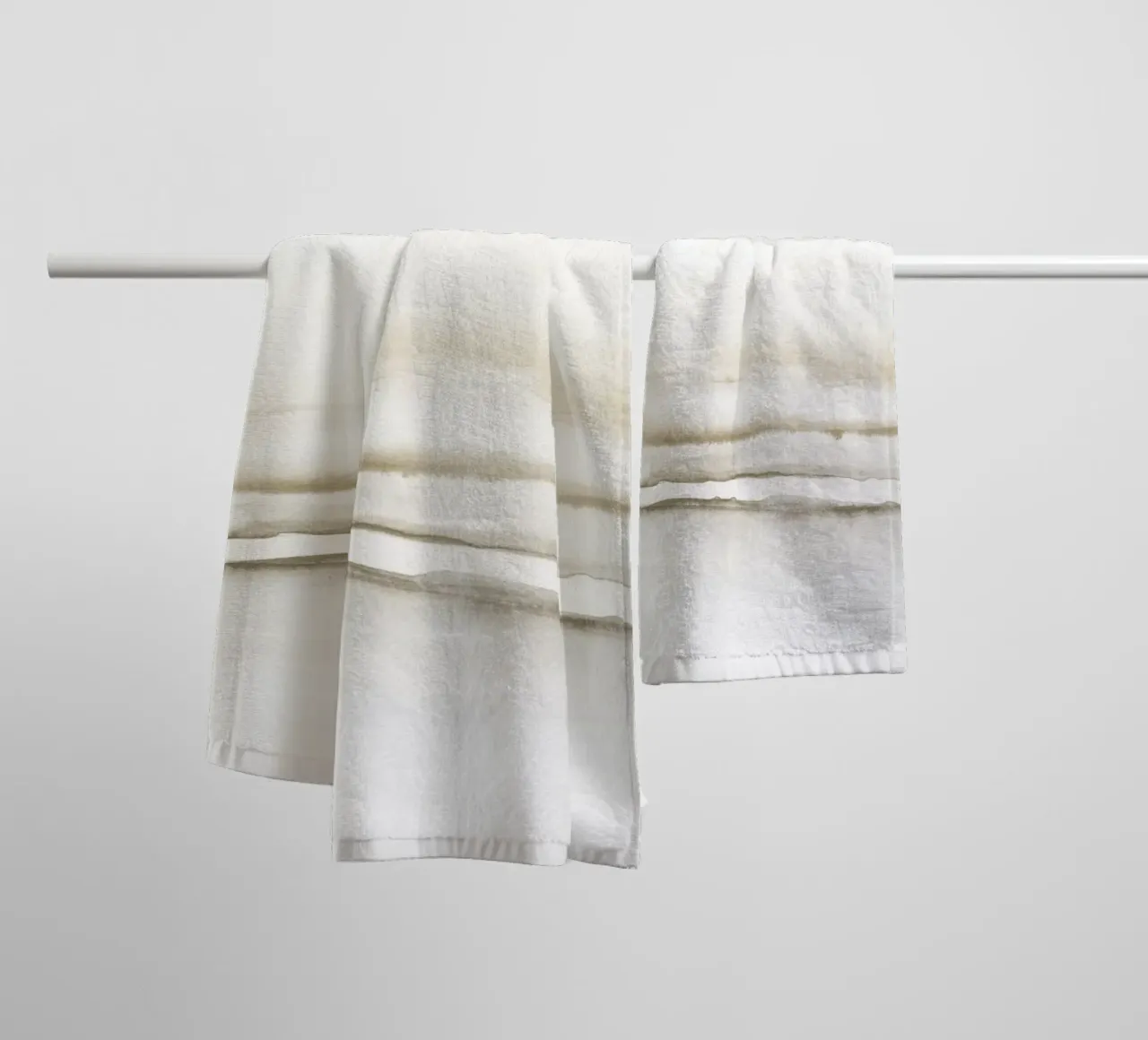 Abstract seascape in soft beige tones towel by NouveauPrints