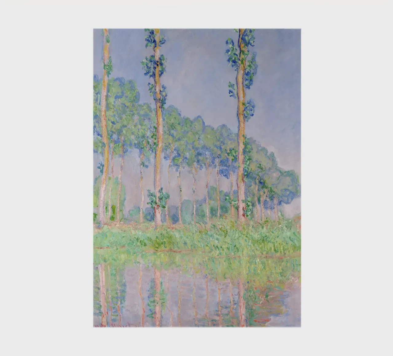 Claude Monet's Poplars, Pink Effect (1891) notebook by Venus Art