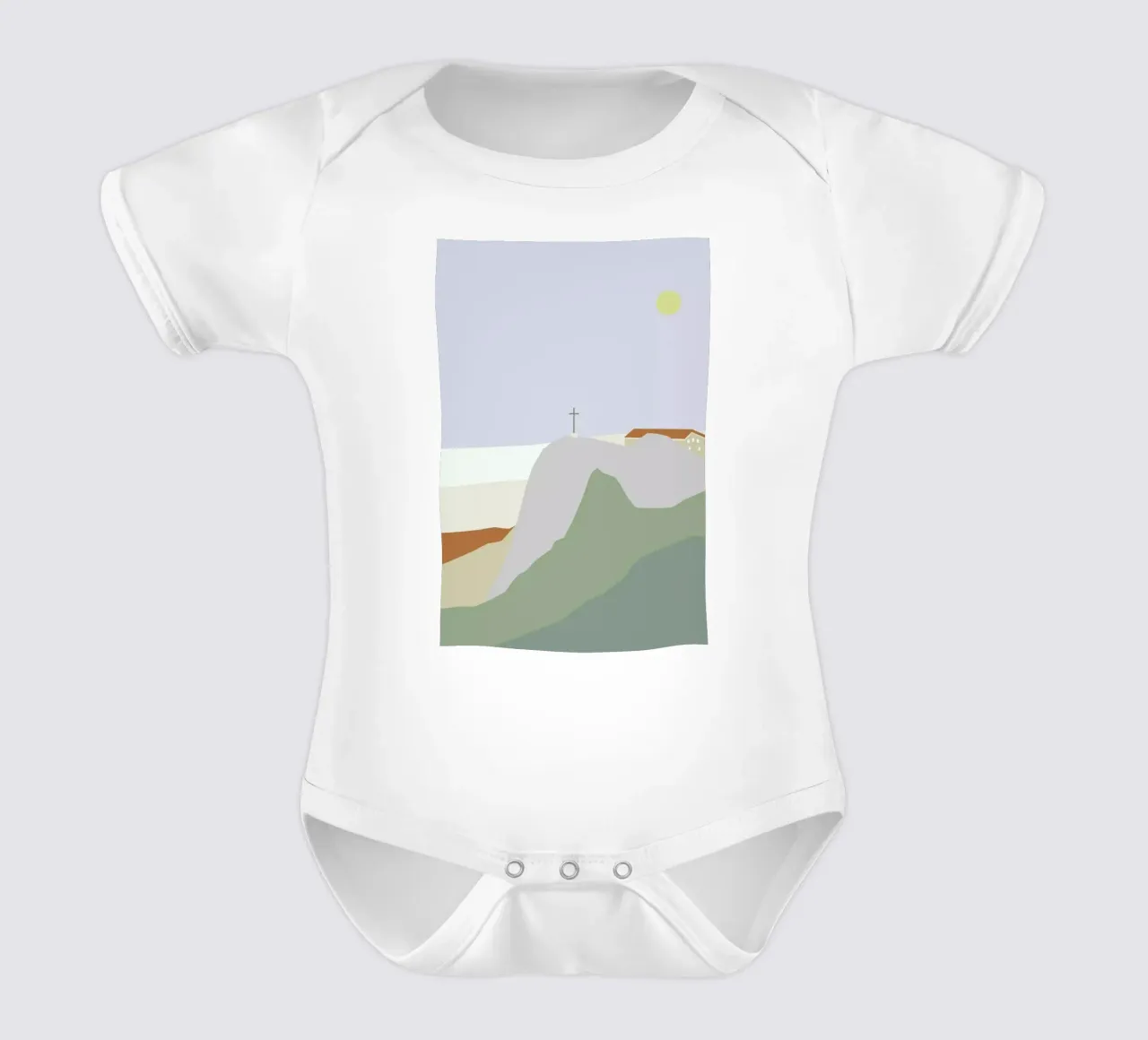 Hochfelln Mountain View body neonato maniche corte da XOXO Arte