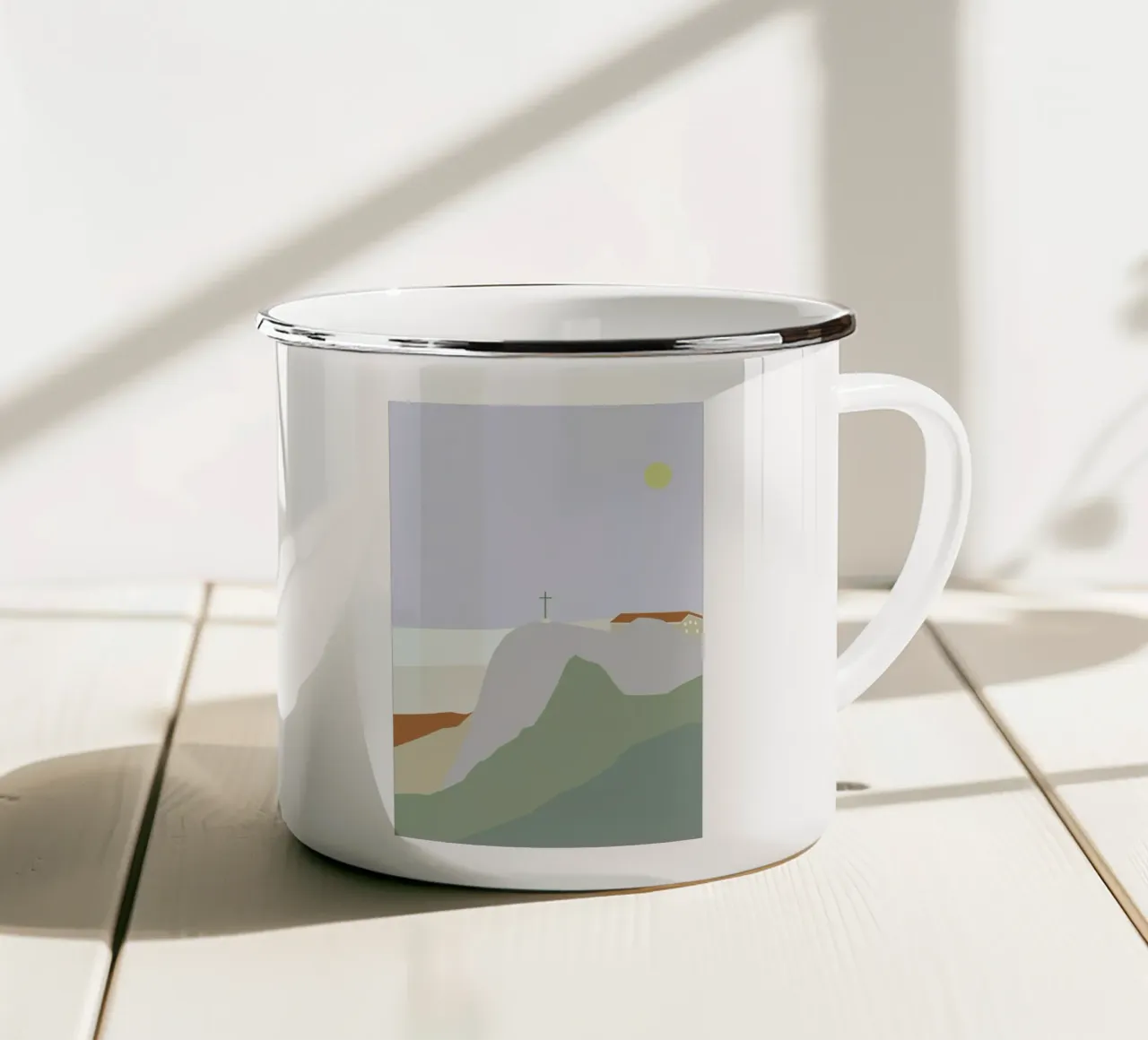 Hochfelln Mountain View tazza in smalto da XOXO Arte