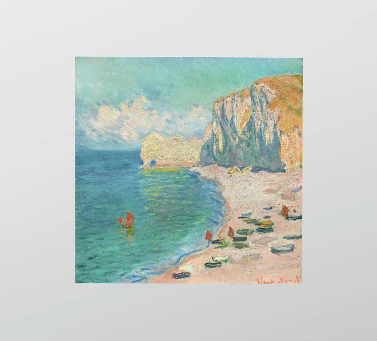 The Beach and the Falaise d'Amont (1885) by Claude Monet. sticker by Venus Art