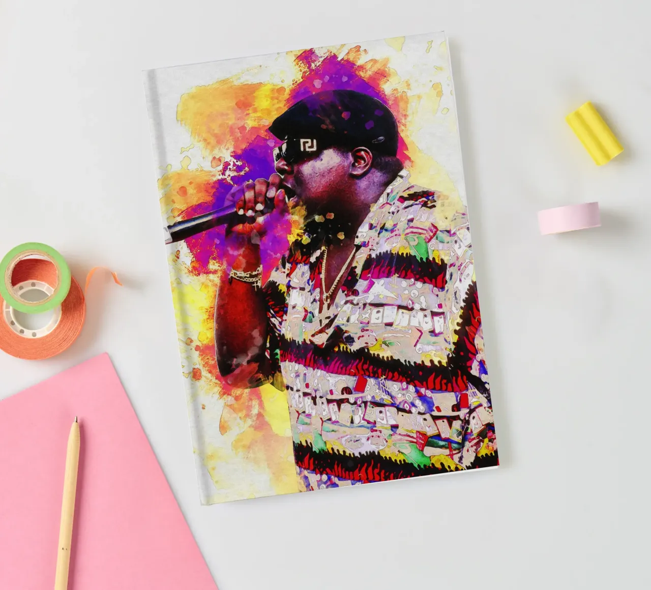 Smudge of Portrait Biggie Rapper Notizbuch von Gunawan Rb