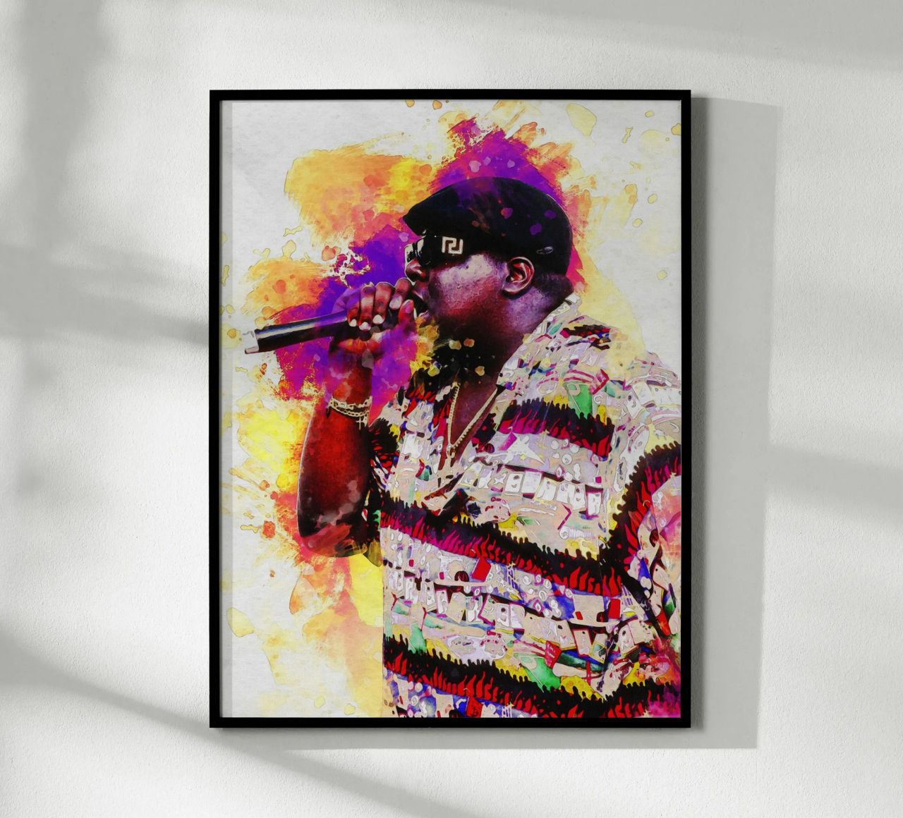 Smudge of Portrait Biggie Rapper poster by Gunawan Rb