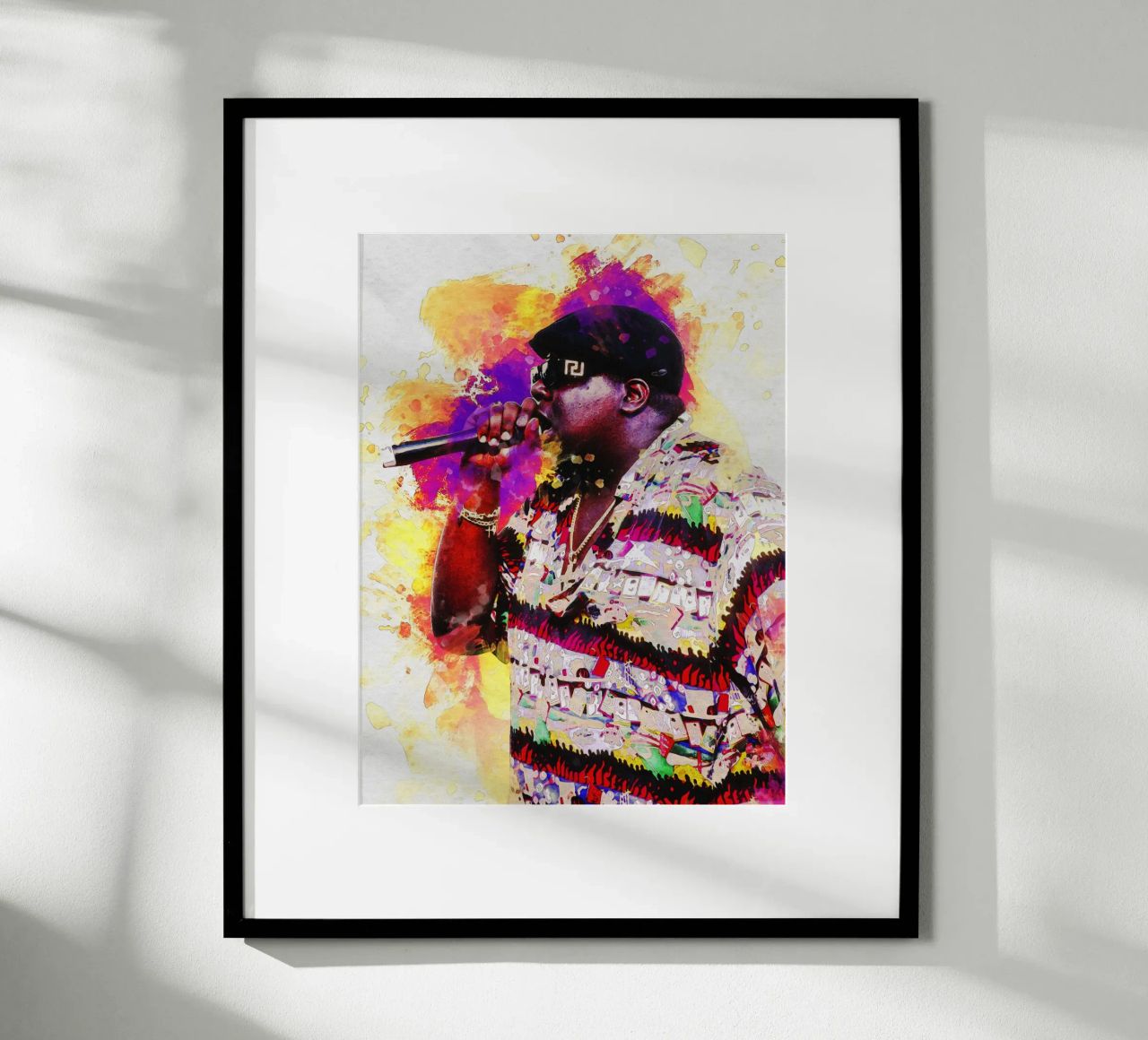 Smudge of Portrait Biggie Rapper poster by Gunawan Rb