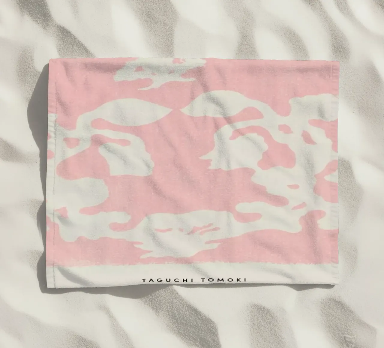 Tomoki - Nature Woodblock Print beach towel by Vintage by JUNIQE