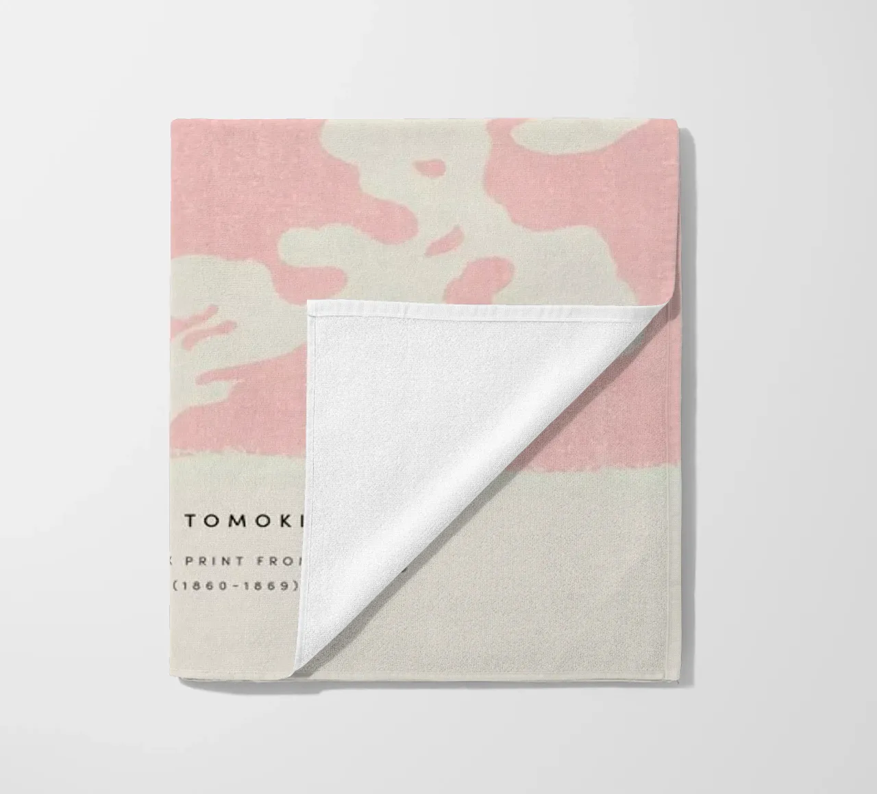 Tomoki - Nature Woodblock Print beach towel by Vintage by JUNIQE