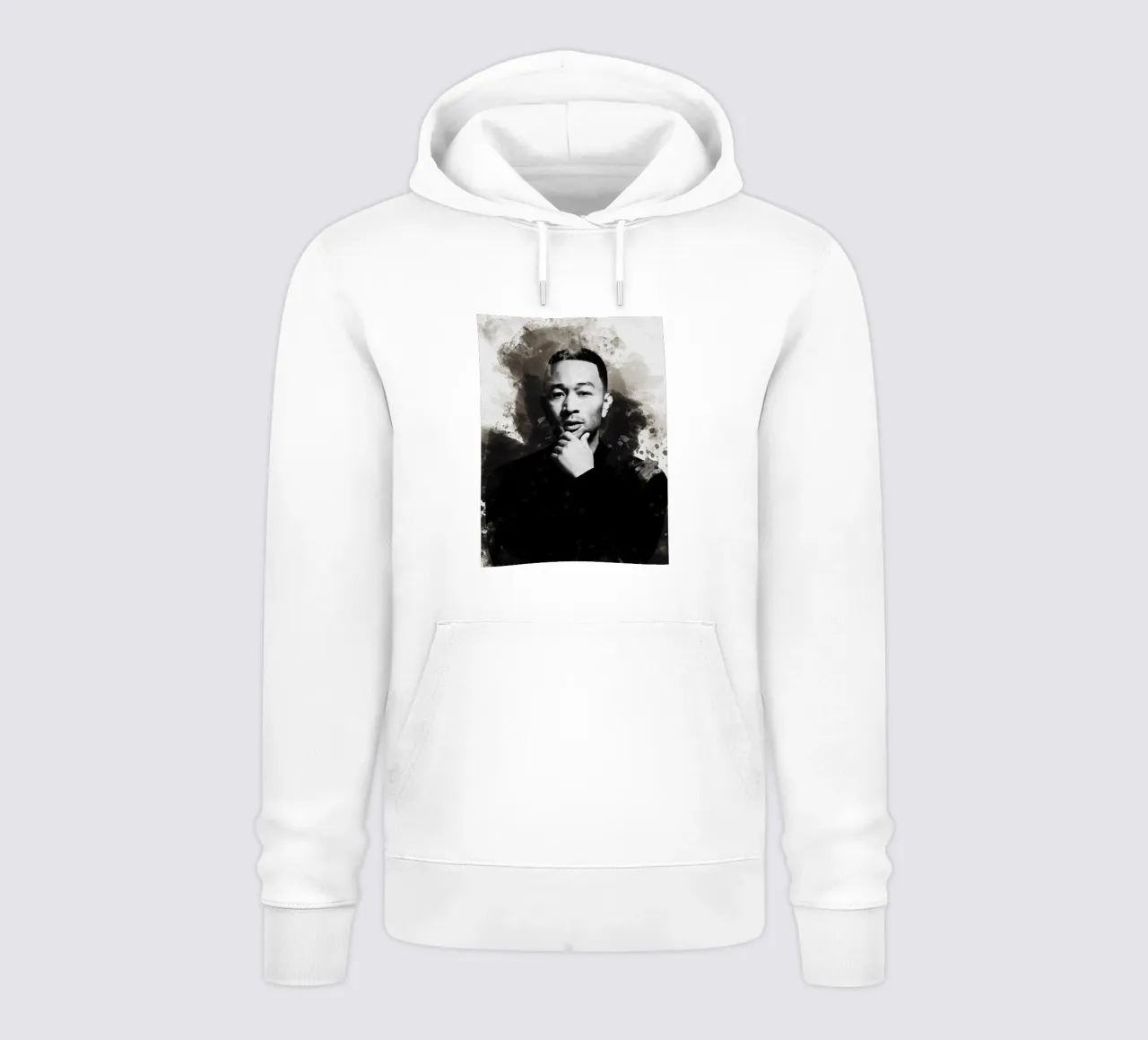 Macchia di ritratto John Legend felpa con cappuccio da Gunawan Rb