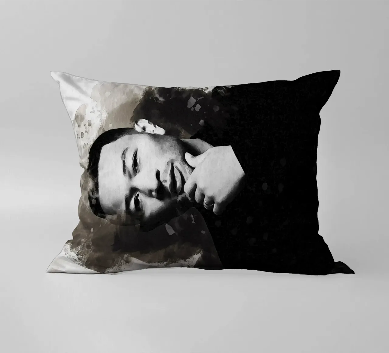 Macchia di ritratto John Legend cuscino da Gunawan Rb