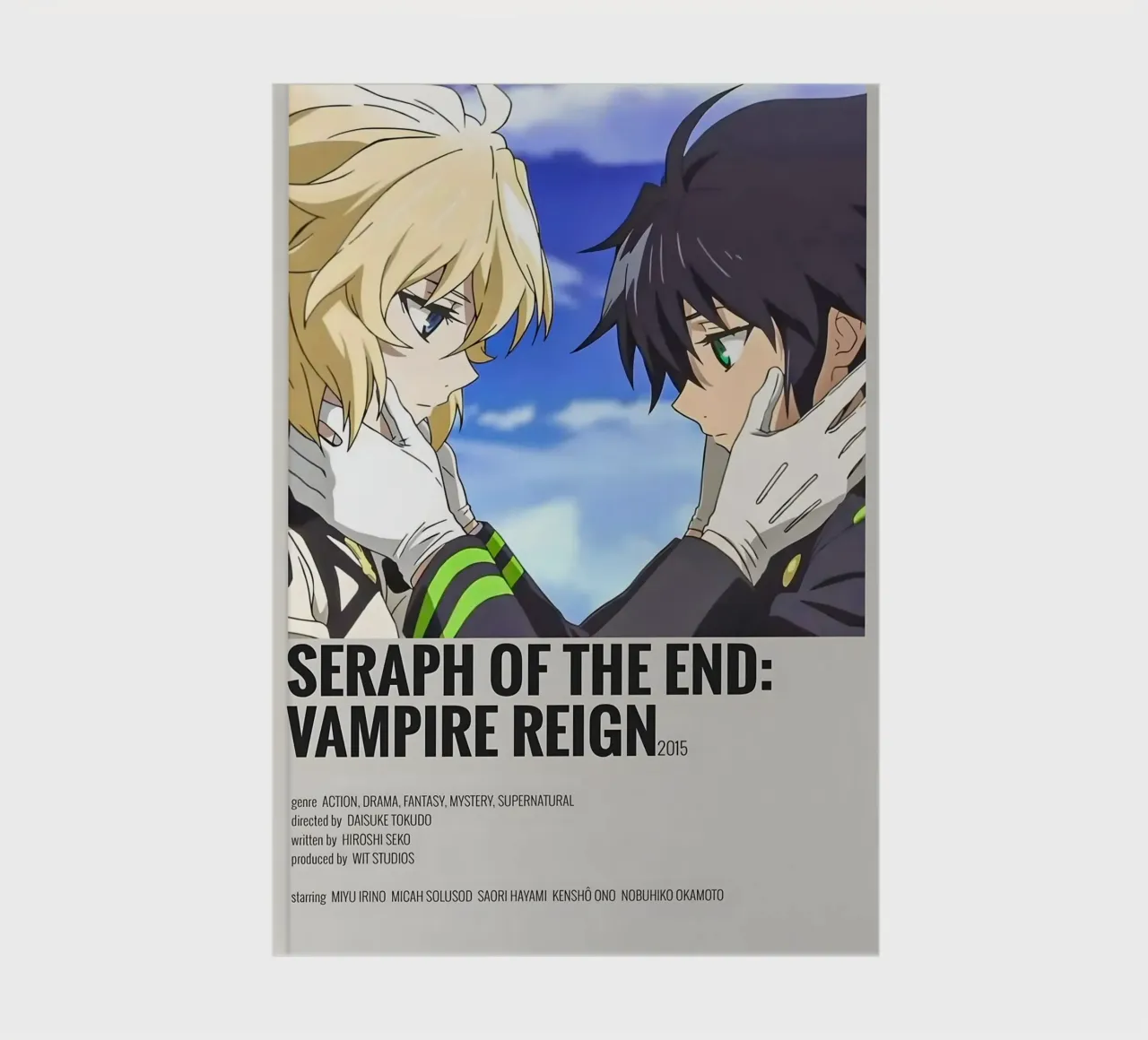 SERAPH OF THE END: VAMPIRE REIGN 2015 diario da Totoya