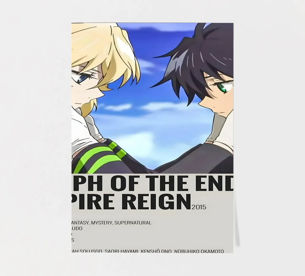SERAPH OF THE END: VAMPIRE REIGN 2015 foglio adesivo da Totoya