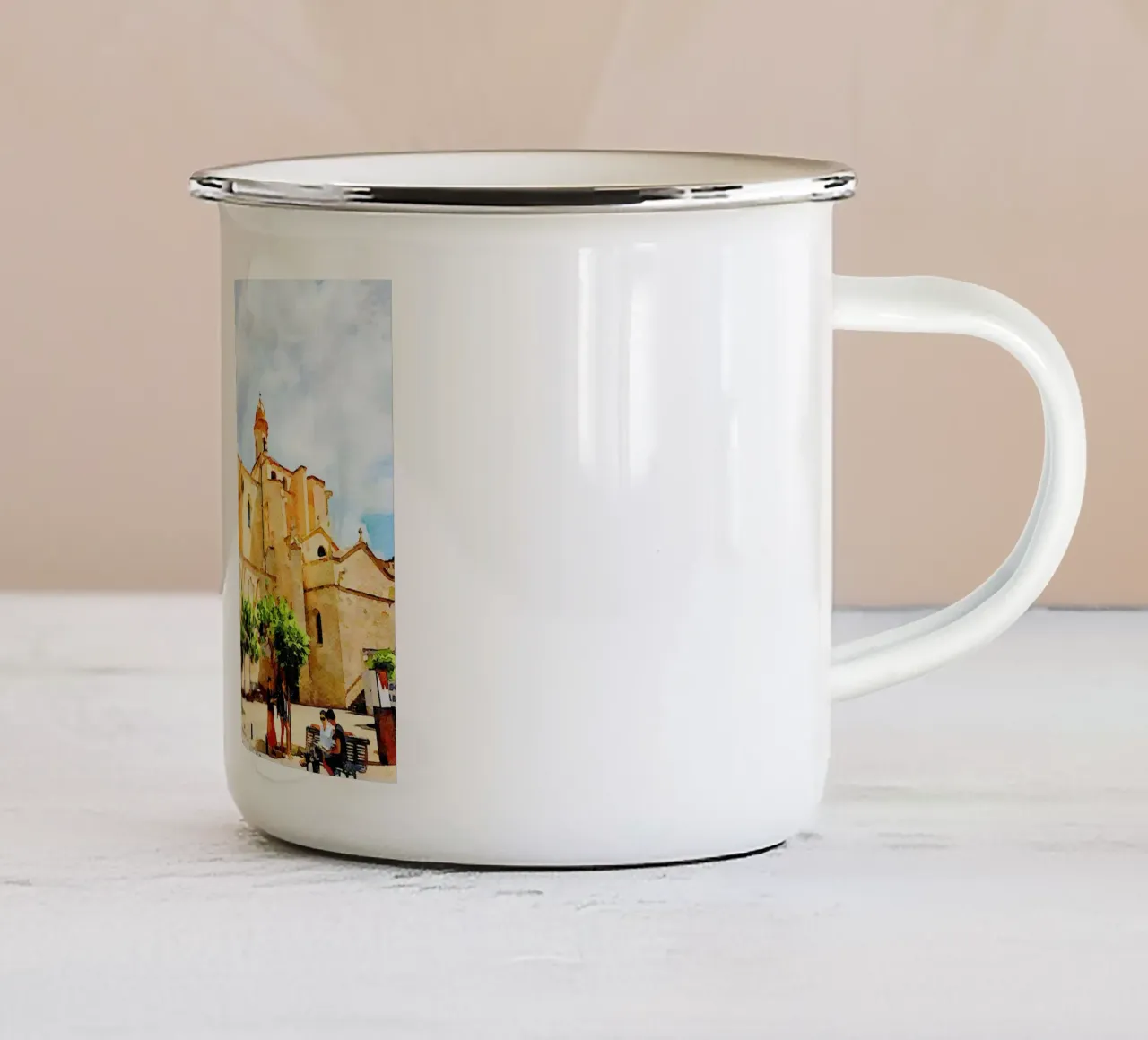 Sassari tazza in smalto da Massimo Frascogna