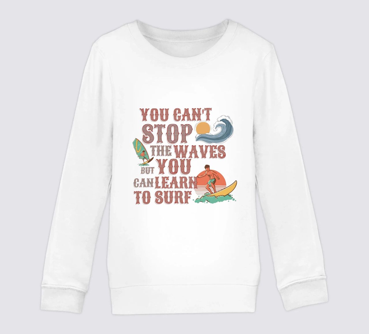You Can't Stop The Waves Citas sudadera para niño de Gunawan Rb