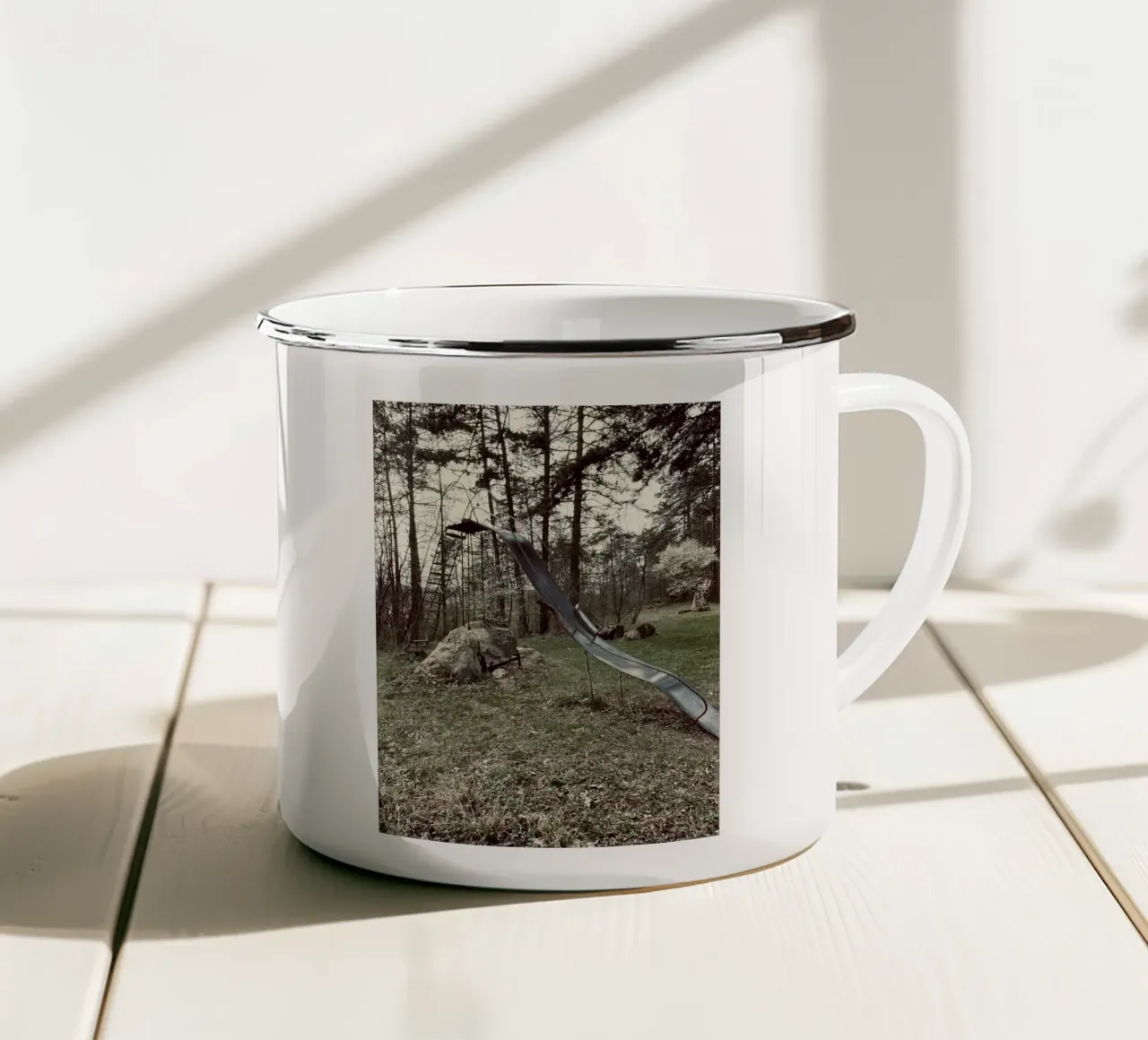 Slideshow Emaille Tasse von ChiasMata CozMos