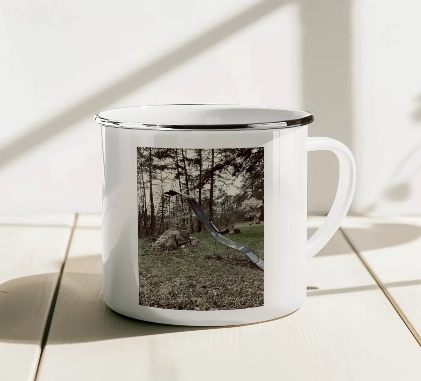 Slideshow enamel mug by ChiasMata CozMos