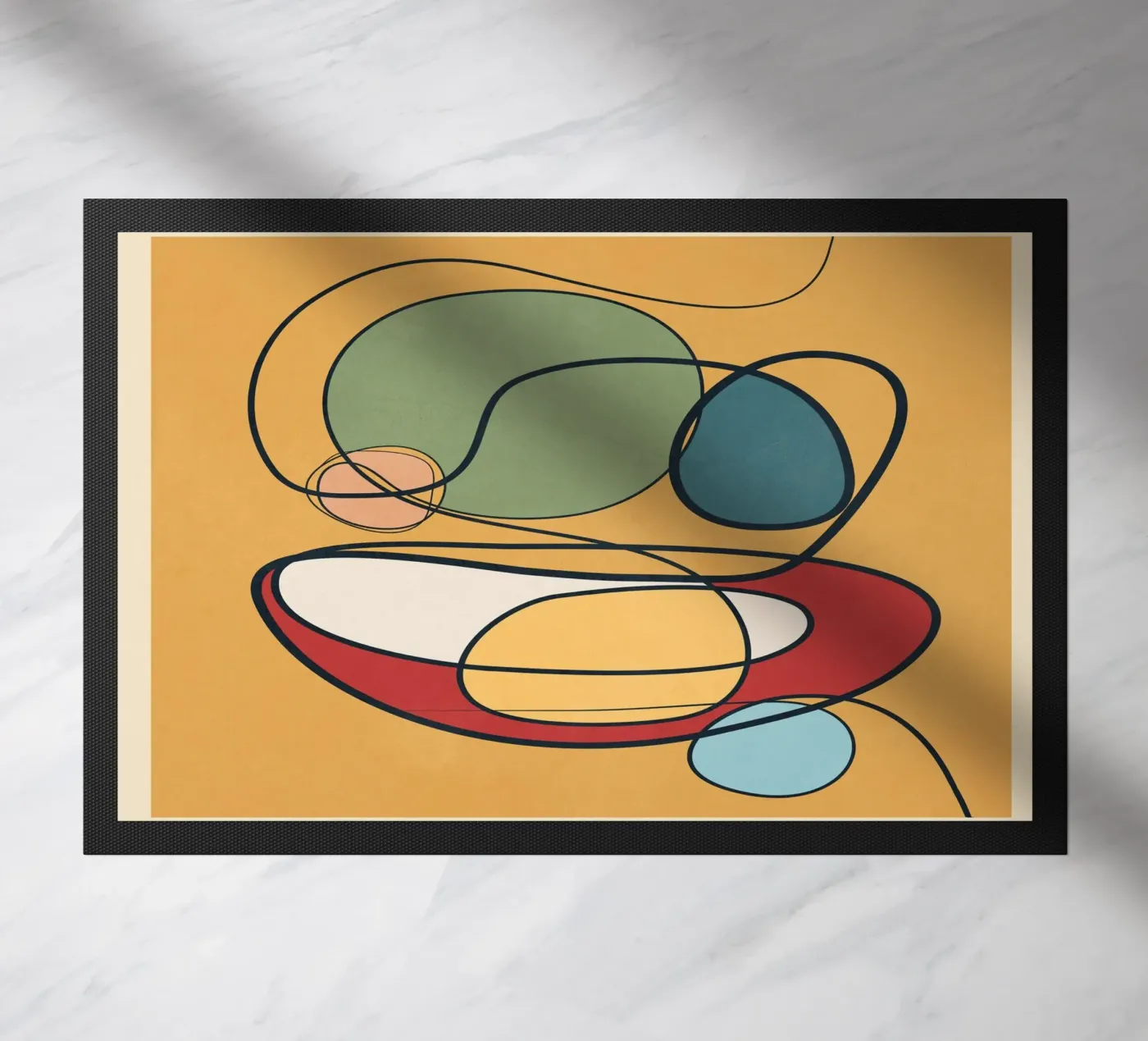 Abstract Line 3 deurmat van cityart