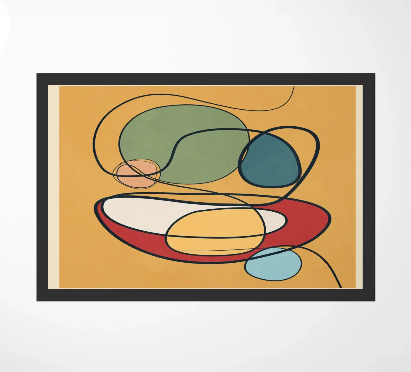 Abstract Line 3 deurmat van cityart