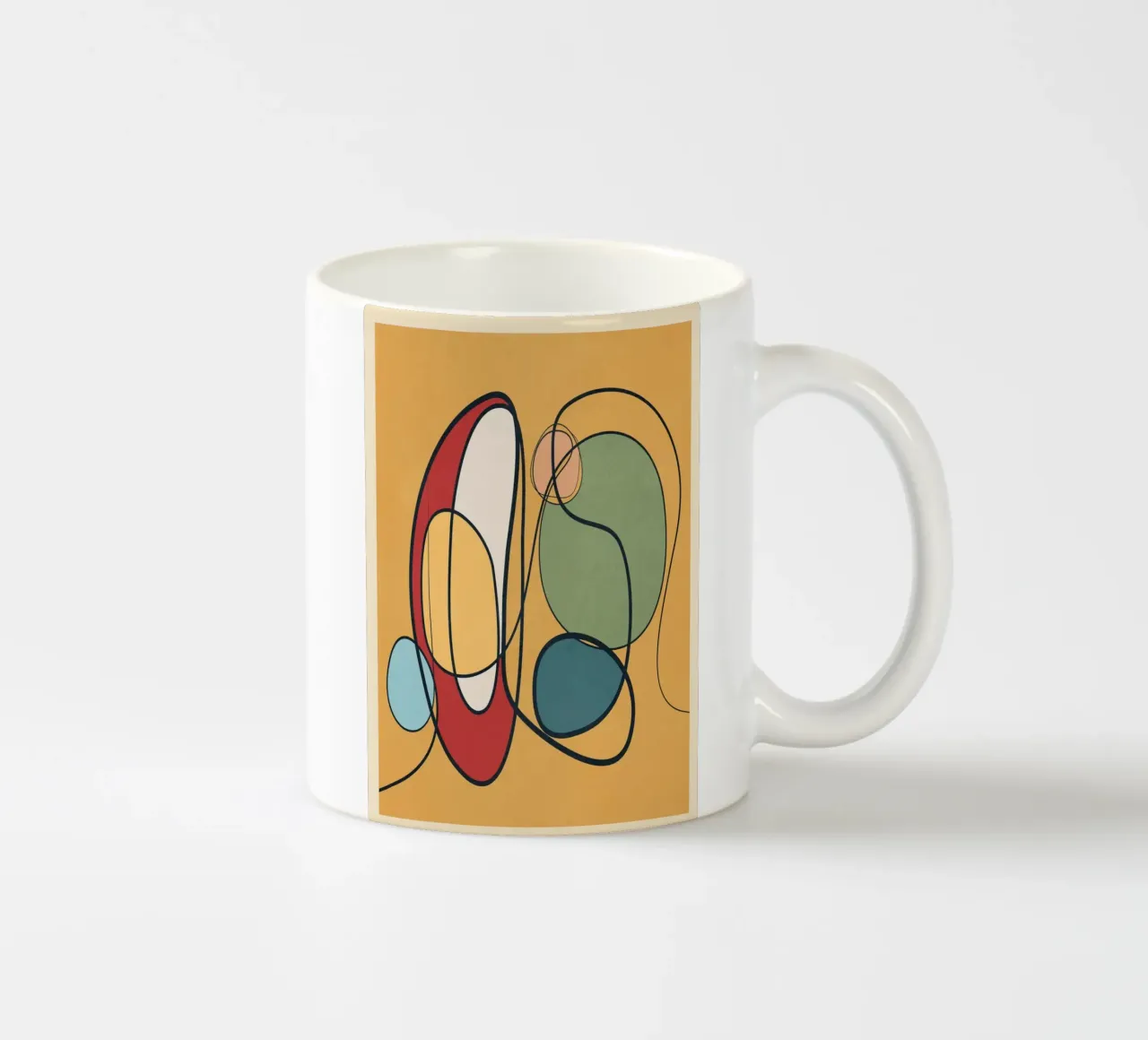 Abstract Line 3 Keramik Tasse von cityart