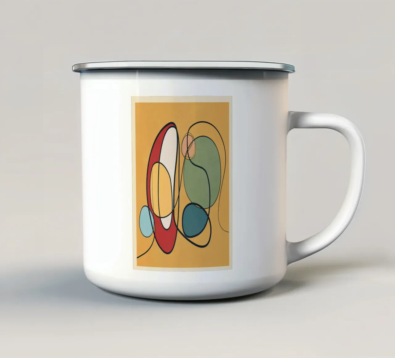 Abstract Line 3 tazza in smalto da cityart