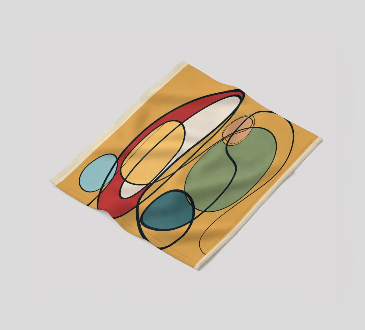 Abstract Line 3 fleece blanket by cityart