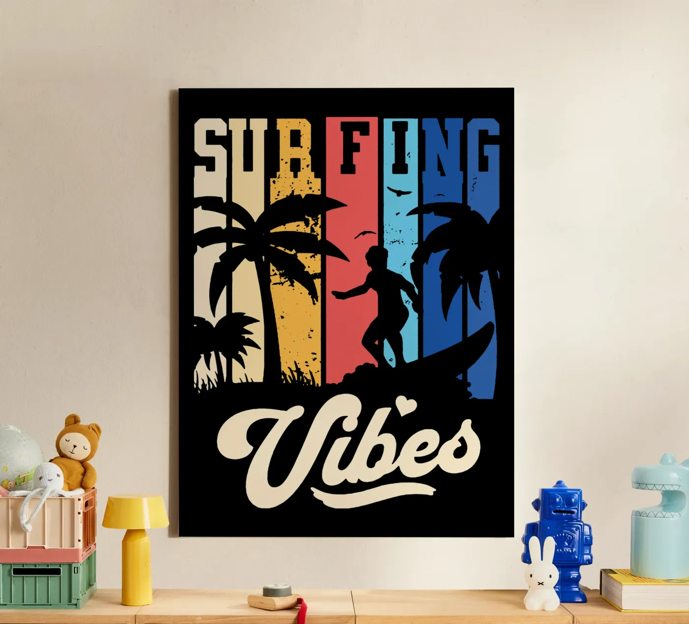 Surfen canvas van Gunawan Rb