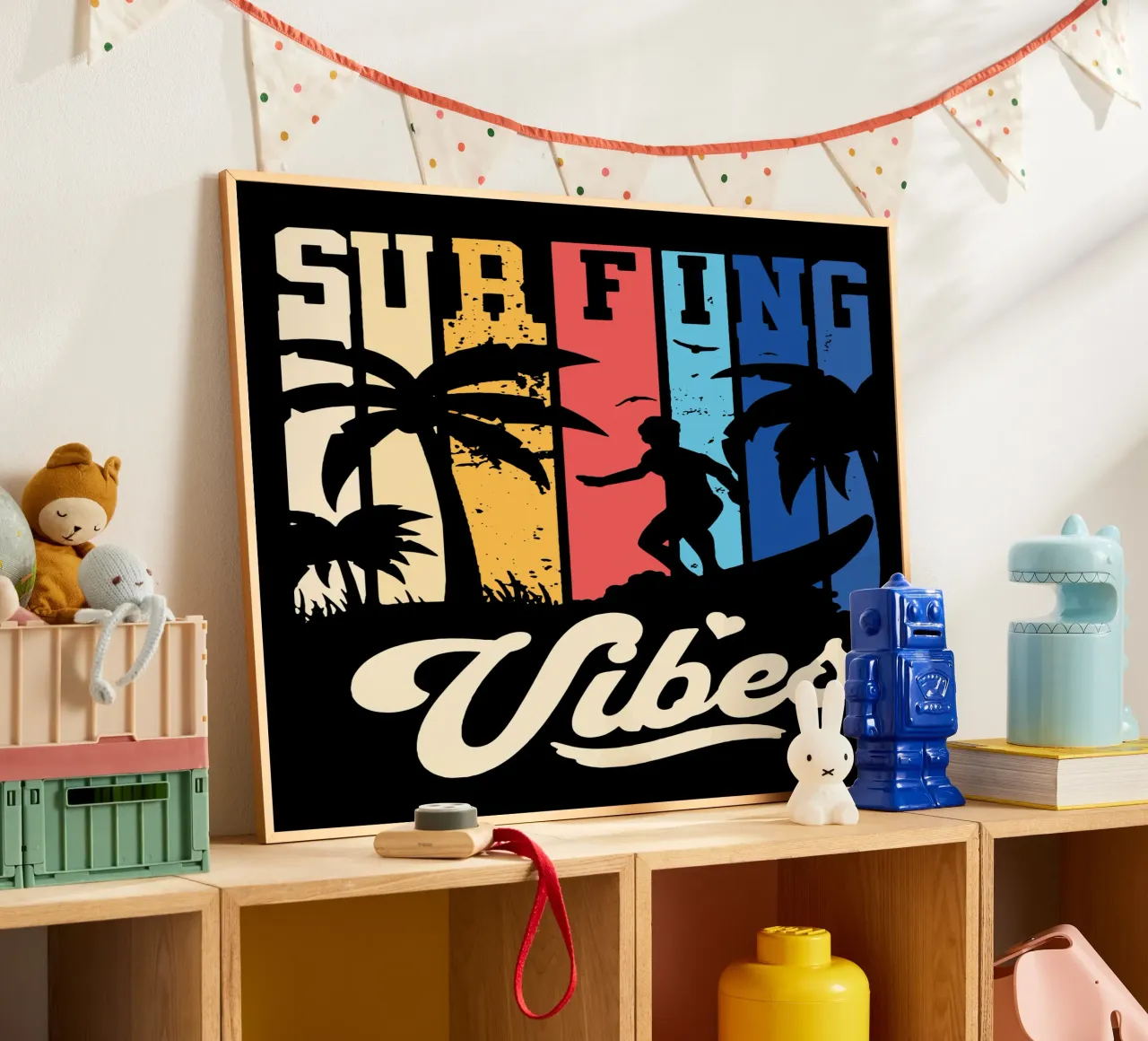 Surfen poster van Gunawan Rb