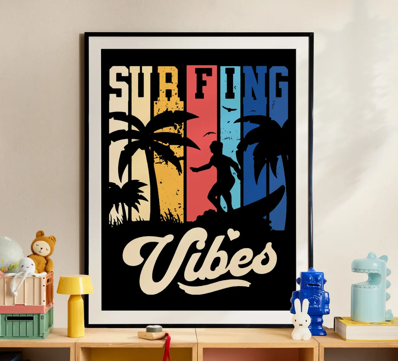 Surfen poster van Gunawan Rb