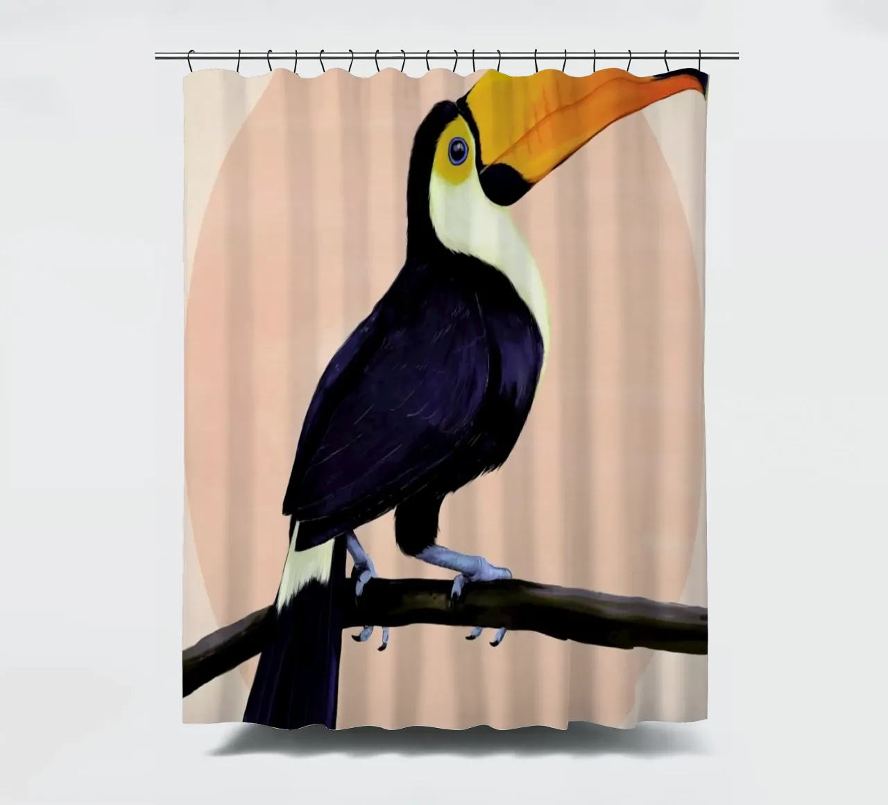 Tropical Tucan shower curtain by Laura Graves