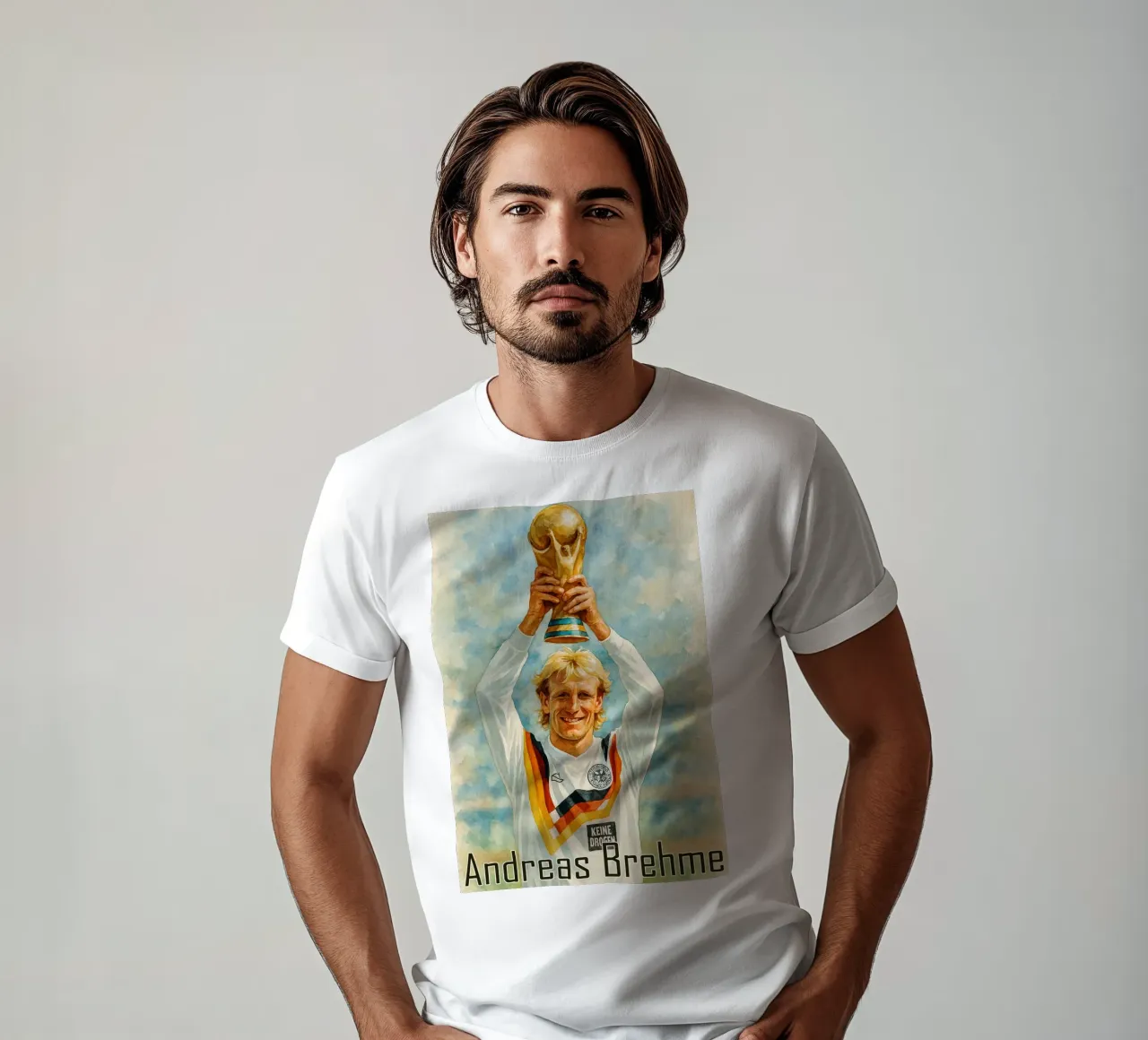 Andreas Brehme Repainting Imagination Redrawing t-shirt by MOKAIYA