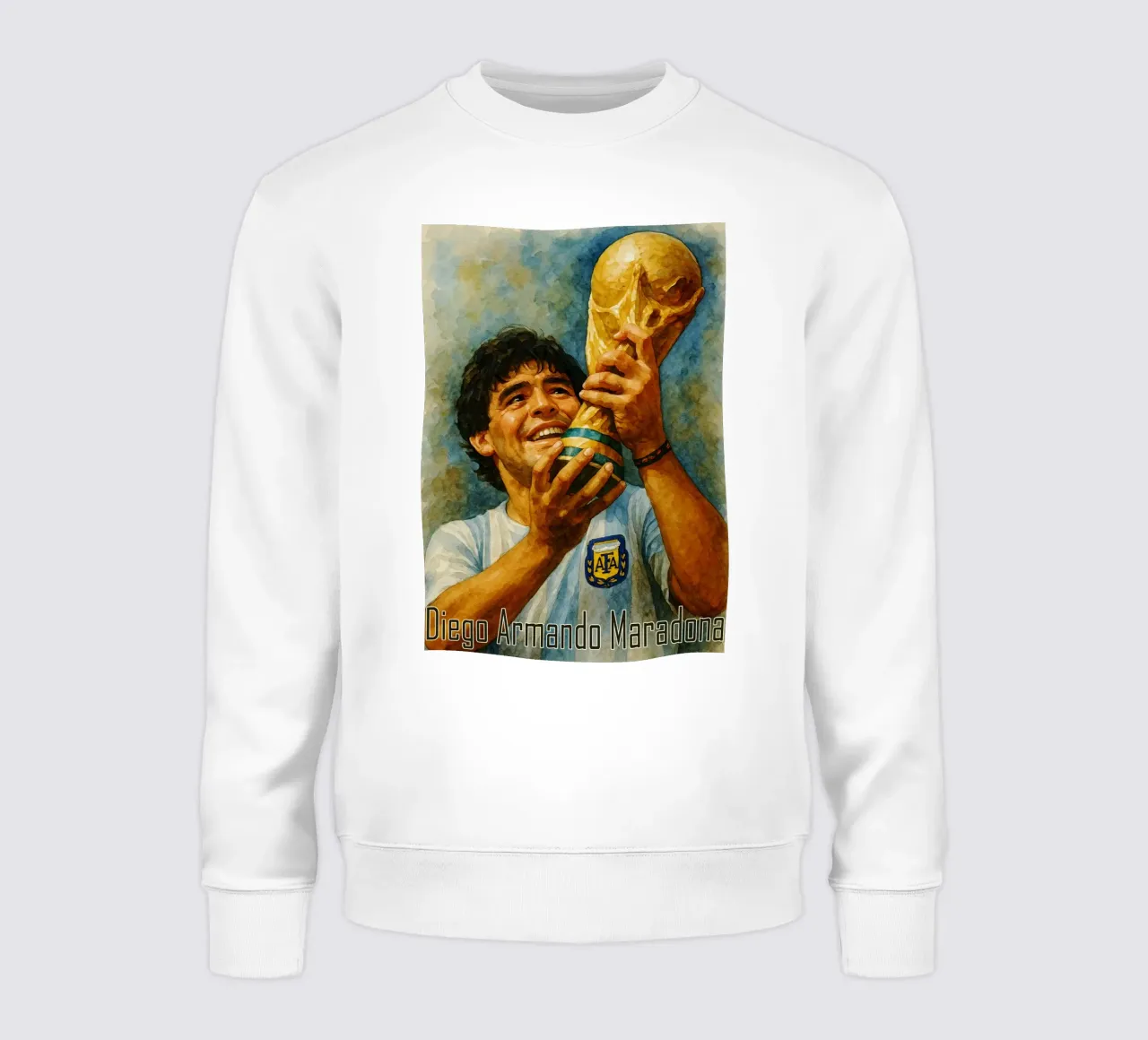 Diego Armando Maradona Gemälde Phantasie Umzeichnung Sweatshirt von MOKAIYA