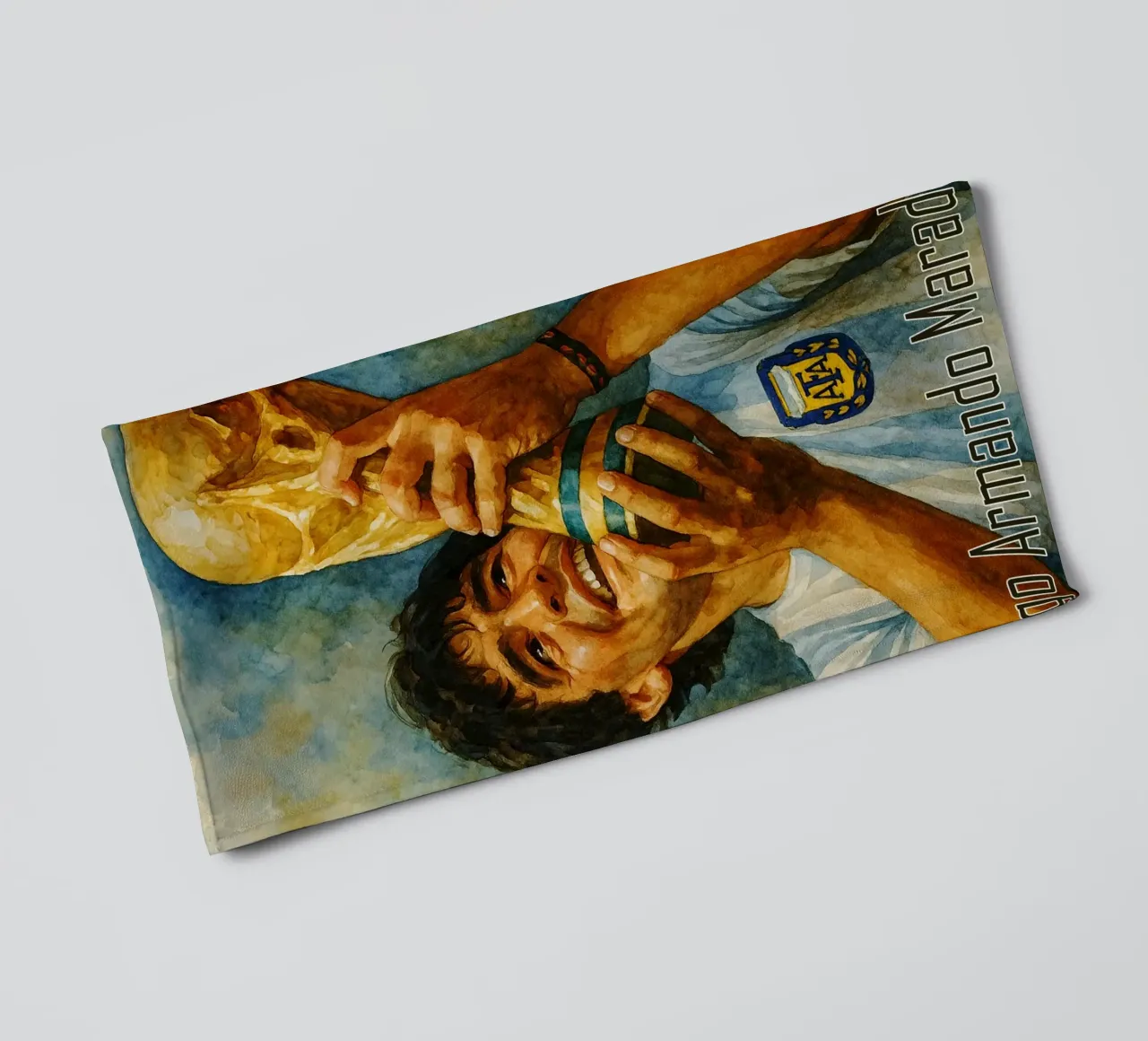 Diego Armando Maradona Painting Imagination Redrawing towel by MOKAIYA