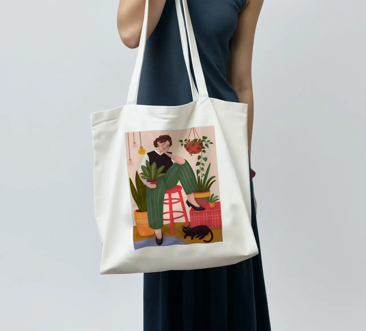 Contemplative Green Serenity tote bag by Fine Sanctuary