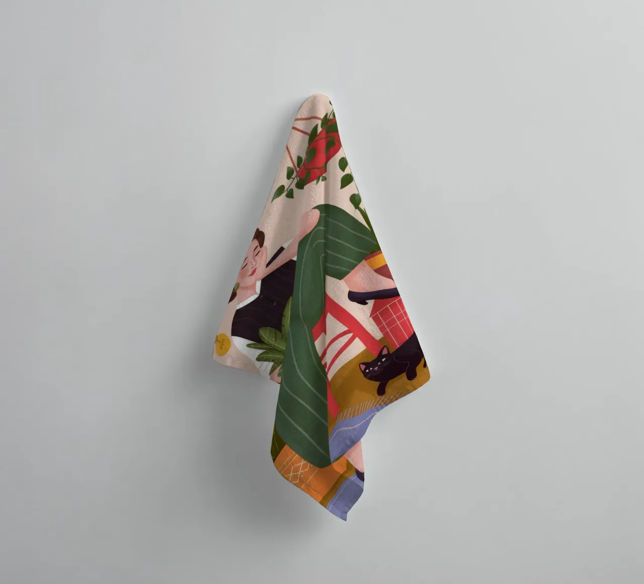 Groene contemplatieve rust badhanddoek van Fine Sanctuary