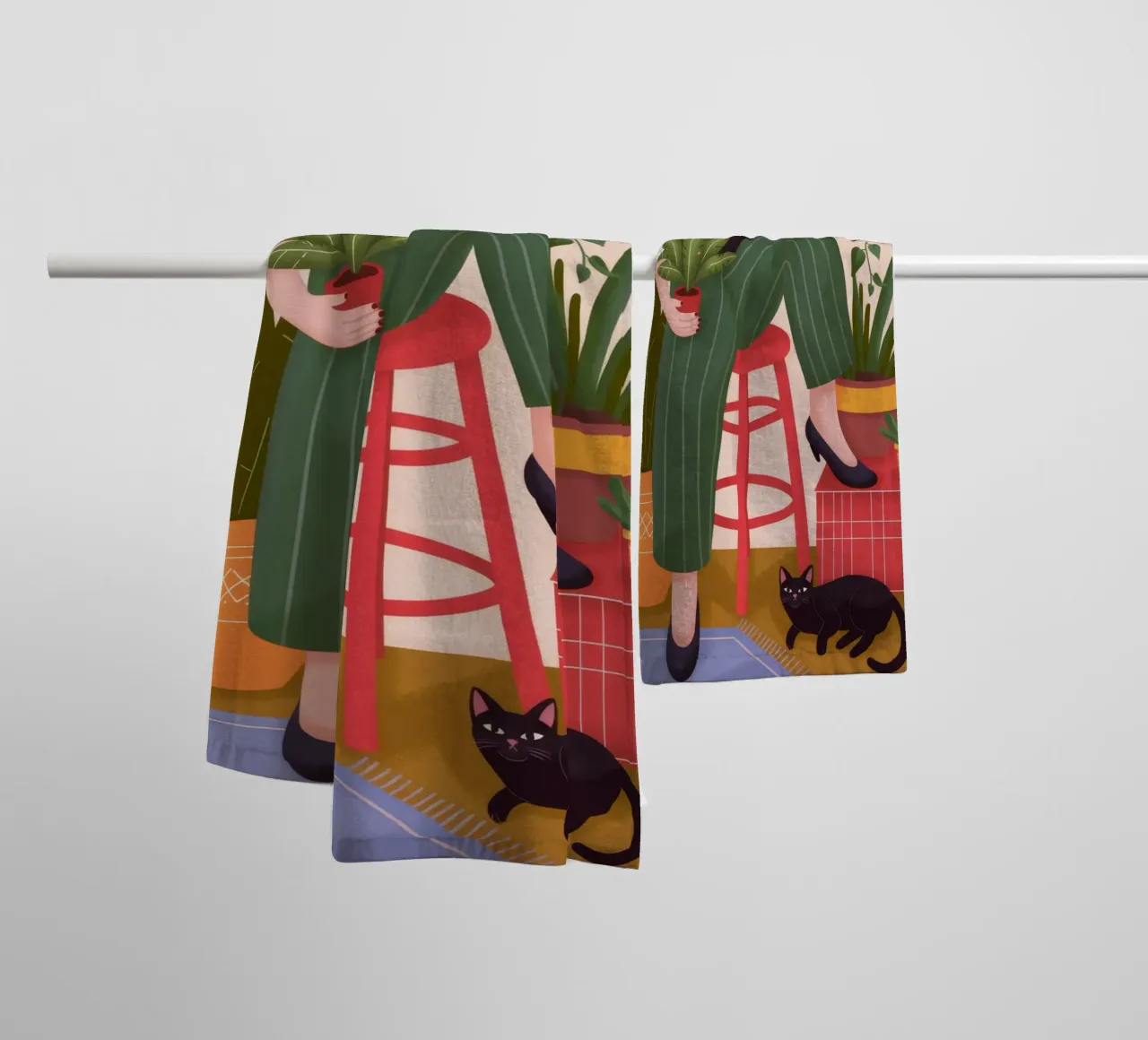 Groene contemplatieve rust badhanddoek van Fine Sanctuary