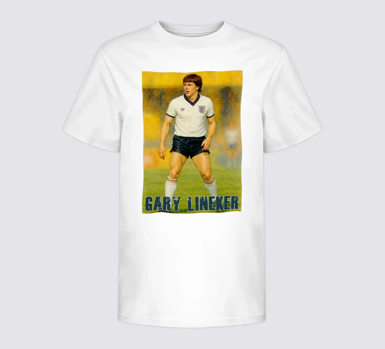 Gary Lineker Repainting Imagination Redrawing kids t-shirt by MOKAIYA