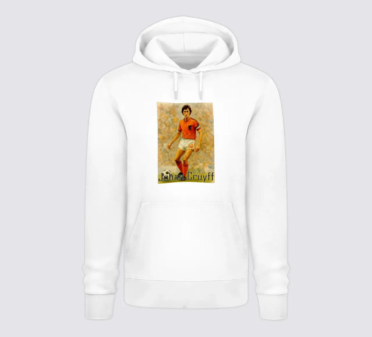Johan Cruyff ridipingere l'immaginazione ridisegnare felpa con cappuccio da MOKAIYA