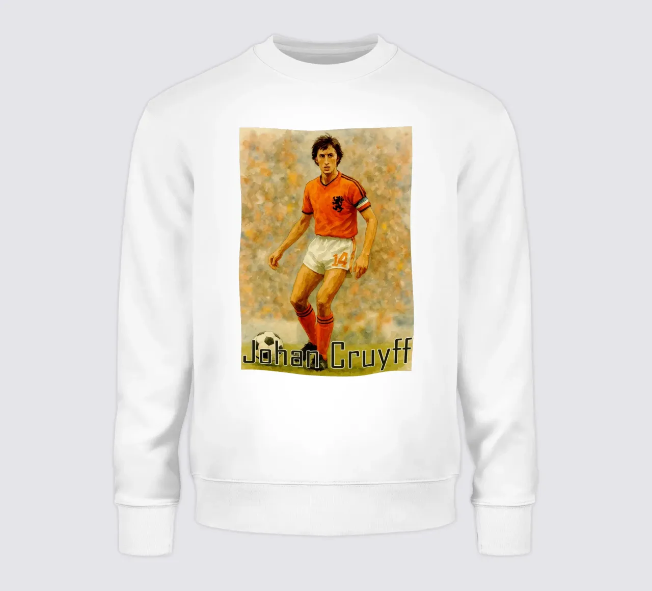 Johan Cruyff Übermalen Phantasie Umgestalten Sweatshirt von MOKAIYA