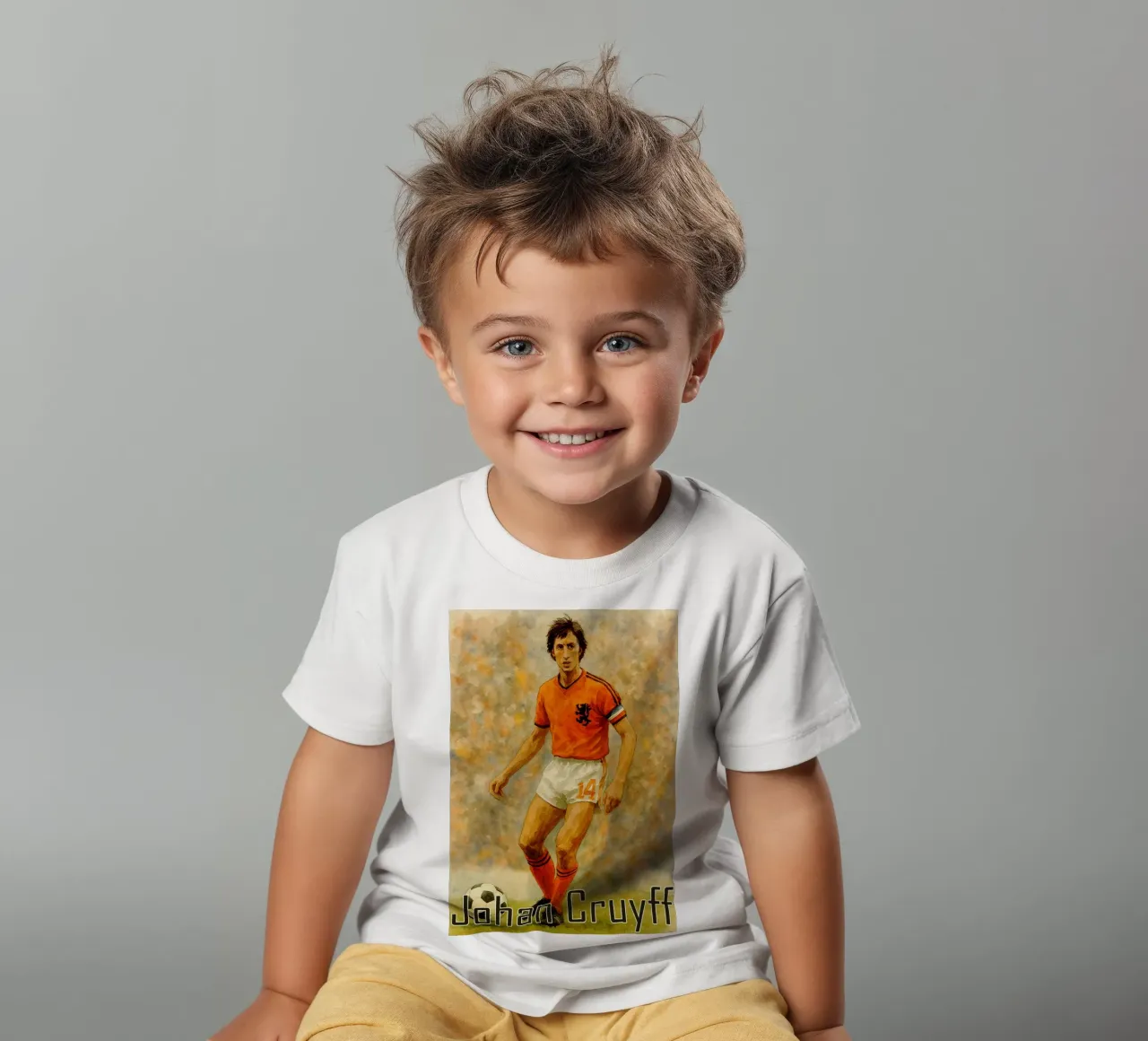 Johan Cruyff Repainting Imagination Redrawing kids t-shirt by MOKAIYA