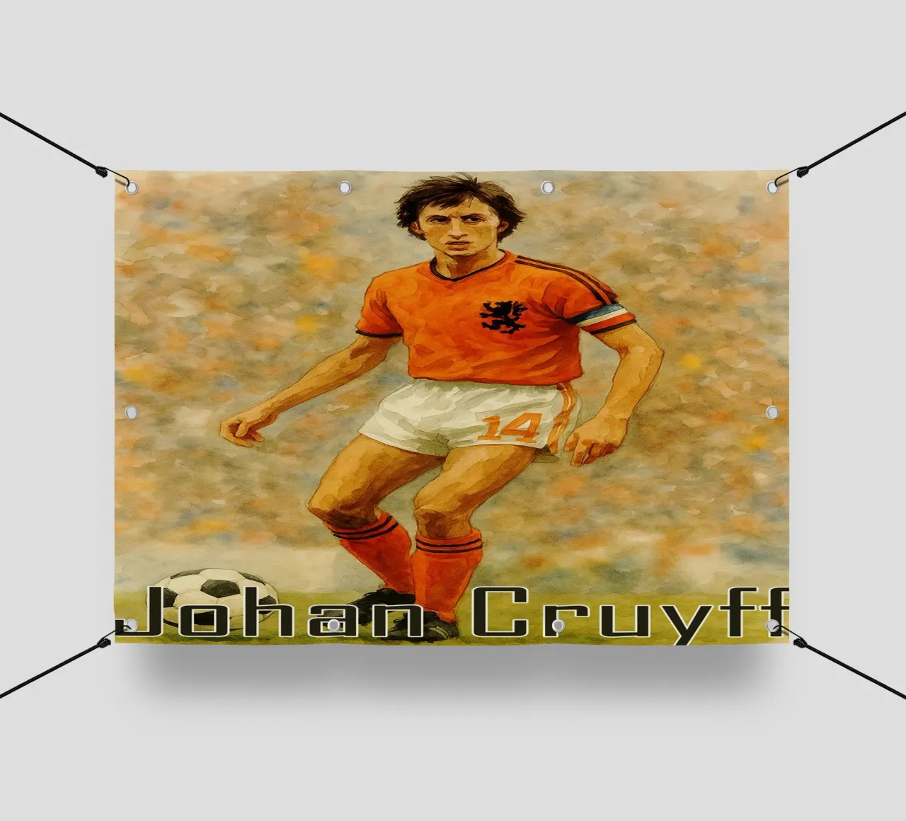 Johan Cruyff Repainting Imagination Redrawing pvc cover by MOKAIYA