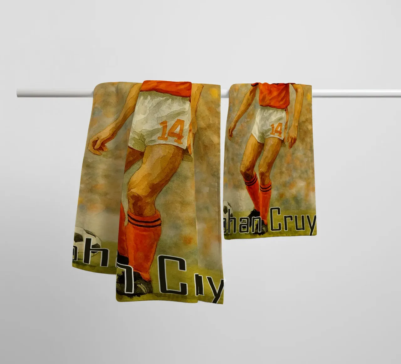 Johan Cruyff Repainting Imagination Redrawing towel by MOKAIYA