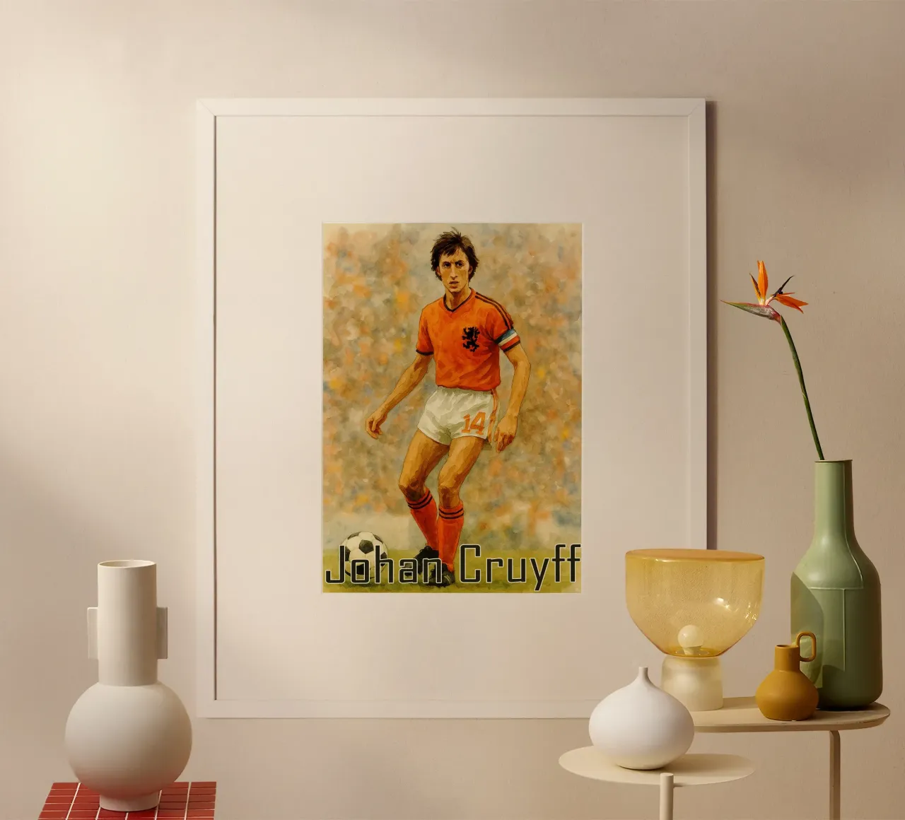 Johan Cruyff Übermalen Phantasie Umgestalten Hahnemühle von MOKAIYA