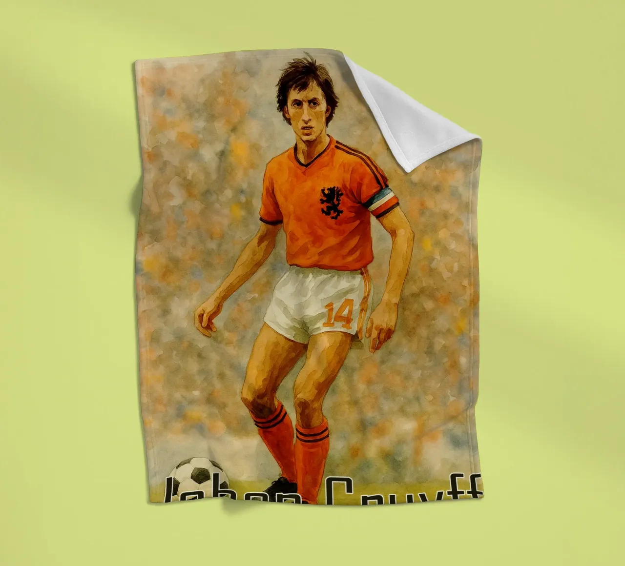 Johan Cruyff Übermalen Phantasie Umgestalten Fleecedecke von MOKAIYA